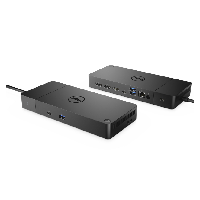 Dell Docking Station USB 3.2 Gen 2 con 180W de potencia Estación de acoplamiento Dell WD19TBS con conexión alámbrica USB 3.2 Gen 2 Type-C en color negro, SKU DELL-WD19TBS