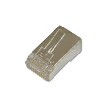 Conector modular Digitus para cable redondo, modelo de paso, SKU A-MO 8/8 SRS. Ideal para conexiones de red eficientes.