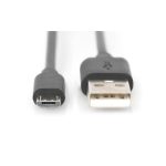 Digitus Cable de conexión micro USB 2.0 de alta velocidad, compatible con dispositivos micro USB, SKU AK-300127-018-S