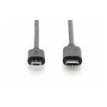 Digitus Cable de conexión USB Type-C a micro B con Ver. USB 2.0 y SKU AK-300137-018-S