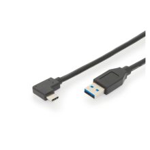 Digitus Cable de conexión USB Type-C Gen2, con conector Type-C a A en ángulo de 90 grados, SKU AK-300147-010-S