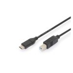Digitus Cable de conexión USB Type-C a USB Type-B, modelo AK-300150-018-S
