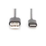 Digitus Cable de conexión USB tipo C a tipo A, longitud de 1.8 metros, SKU AK-300154-018-S