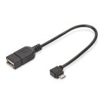 Adaptador convertidor USB de Digitus con función OTG, longitud de 0.15 metros, SKU AK-300313-002-S