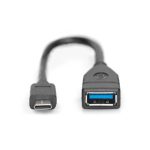 Adaptador USB Type-C a A de Digitus, modelo AK-300315-001-S, con función OTG, perfecto para conexiones rápidas y eficientes