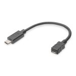 Imagen del Digitus Cable adaptador USB Type-C a micro B con SKU AK-300316-001-S. Adaptador de alta calidad y versatilidad.