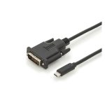 Cable adaptador Digitus USB Type-C a DVI, modelo AK-300332-020-S, ideal para conectar dispositivos USB-C a pantallas DVI