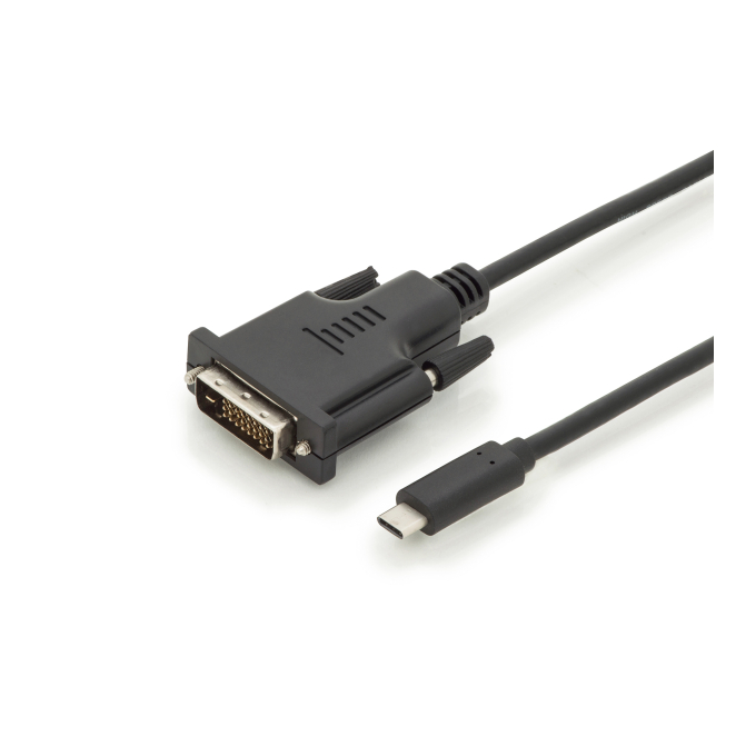 Digitus adaptador USB Type-C a DVI, alta velocidad Cable adaptador Digitus USB Type-C a DVI, modelo AK-300332-020-S, ideal para conectar dispositivos USB-C a pantallas DVI