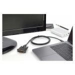 Cable adaptador Digitus USB Type-C a DVI, modelo AK-300332-020-S, ideal para conectar dispositivos USB-C a pantallas DVI