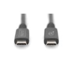 Digitus Cable de conexión USB 4.0 Tipo-C, ideal para transferencias rápidas de datos, SKU AK-300343-008-S