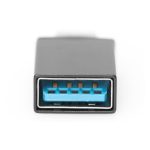 Digitus Adaptador USB Type-C a A, ideal para conectar dispositivos con puertos USB Type-C a USB Type-A, SKU AK-300506-000-S