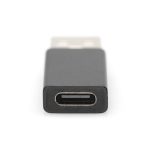 Digitus Adaptador USB Type-C a USB-A, alta velocidad, compacto, SKU AK-300524-000-S