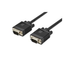 Cable de conexión para monitor Digitus VGA con conectores HD15/M - HD15/M, SKU AK-310103-050-S. Ideal para monitores y otros dispositivos visuales.