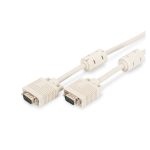 Cable de conexión para monitor VGA Digitus con conectores HD15/M a HD15/M de alta resolución. SKU AK-310103-100-E