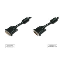 Cable de extensión DVI marca Digitus de 5 metros, SKU AK-320200-050-S, ideal para conectar dispositivos DVI a largas distancias