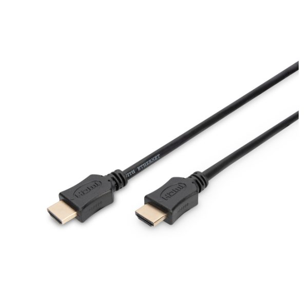 Cable HDMI de alta velocidad Digitus con soporte Ethernet, longitud de 2 metros, SKU AK-330107-020-S