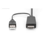 Vista del cable adaptador 4K HDMI a DisplayPort Digitus, soporte de alta resolución para conexiones de video, SKU AK-330111-020-S