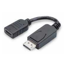 Imagen del cable adaptador DisplayPort de Digitus, modelo AK-340400-001-S, ofreciendo una conexión de alta definición y calidad superior.