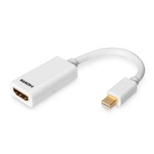 Cable adaptador de Digitus Mini DisplayPort a HDMI, compatible con alta resolución. SKU: AK-340411-001-W