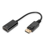 Adaptador de cable Digitus DisplayPort activo a HDMI, modelo AK-340415-002-S, ideal para conectar dispositivos con diferentes puertos de video