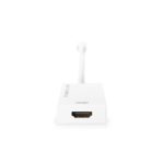 Adaptador Mini-DisplayPort activo a HDMI de Digitus, modelo AK-340416-002-W, ideal para conectar dispositivos con alta velocidad de transferencia.