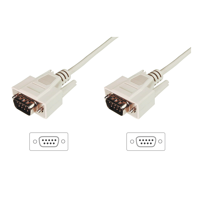 Digitus Cable de conexión transferencia de datos, D-Sub9/M - D-Sub9/M 1 Digitus Cable de conexión transferencia de datos, D-Sub9/M - D-Sub9/M en color beige