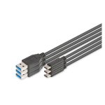 Juego de cables de carga USB tipo C marca Digitus, compatible con USB tipo C y tipo A, SKU AK-880903-010-S