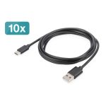 Digitus Cable de Conexión USB Type-C, paquete de 10 unidades, SKU AK-990960-018-S