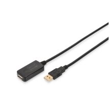 Cable de extensión USB 2.0 activo Digitus de 5 metros, modelo DA-70130-4, ideal para aumentar la longitud de conexión USB