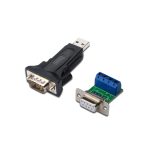 Adaptador USB a Serial Digitus con conector DB9, SKU DA-70157, ideal para conectar dispositivos seriales a puertos USB