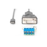 Adaptador en serie Digitus USB-C™ a RS485 para conexiones de alta velocidad DA-70168