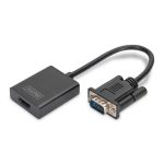 Convertidor Digitus VGA a HDMI con soporte Full HD, SKU DA-70473, ideal para conectar dispositivos VGA a pantallas HDMI.