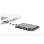 Digitus estación de conexión universal de viaje USB Type C, modelo DA-70865, adecuada para múltiples dispositivos portátiles