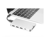 Estación de conexión multipuerto Digitus USB Type C con 6 puertos, modelo DA-70867