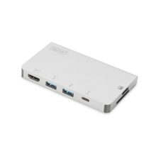 Estación de conexión multipuerto Digitus USB Type C con 6 puertos, modelo DA-70867