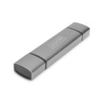 Digitus Dual Card Reader Hub con USB-C y USB 3.0, modelo DA-70886, ideal para dispositivos OTG