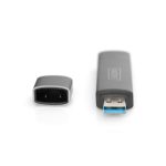Digitus Dual Card Reader Hub con USB-C y USB 3.0, modelo DA-70886, ideal para dispositivos OTG