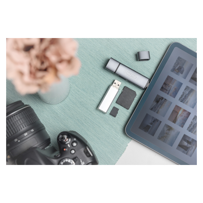Digitus Dual Card Reader Hub USB-C™ / USB 3.0, OTG 2 Ventajas del Digitus Dual Card Reader Hub USB-C™ / USB 3.0, OTG