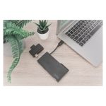 Imagen de la estación de acoplamiento universal Digitus modelo DA-70894 con USB 3.0, ideal para viajes, compatible con portátiles.