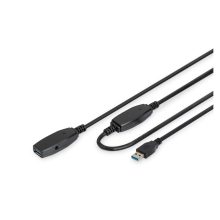 Digitus Cable de extensión activo USB 3.0, 15 metros de longitud, SKU DA-73106. Ideal para conectar dispositivos a larga distancia.