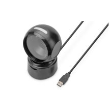 Escáner USB de códigos de barras 2D Digitus DA-81005 de sobremesa, ideal para TPV y movilidad profesional con alta precisión