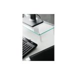Elevador de monitor de vidrio universal Digitus con número de modelo DA-90358, ideal para una mejor organización y visión en su espacio de trabajo, adecuado para cualquier monitor.
