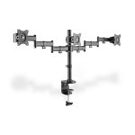 Digitus Soporte para monitor triple, soporta 3 monitores de hasta 27 pulgadas y 8 kg cada uno, DA-90362