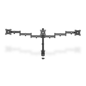 Digitus Soporte para monitor triple, soporta 3 monitores de hasta 27 pulgadas y 8 kg cada uno, DA-90362