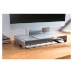 Elevador de aluminio para monitor Digitus, modelo DA-90369, ideal para ajustar la altura y mejorar la ergonomía del puesto de trabajo