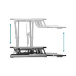 Digitus Módulo adicional ergonómico para escritorio con soporte para monitores, DA-90380-1
