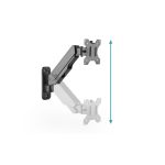 Digitus Soporte de Monitor Universal sencillo con muelle neumático, ideal para montaje en la pared, referencia DA-90396
