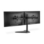 Soporte para dos monitores Digitus de hasta 32 pulgadas cada uno, soporta un peso de 8 kg por monitor, modelo DA-90401