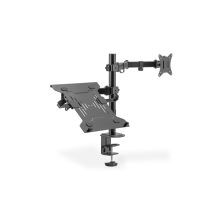 Digitus soporte para un monitor y soporte para portátil, tamaño máximo de pantalla 32 pulgadas, capacidad de peso doble de 9 kg, modelo DA-90436