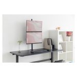 Digitus Soporte para monitor vertical doble, capacidad para dos monitores de 32 pulgadas, soporta hasta 8 kg por monitor, modelo DA-90438
